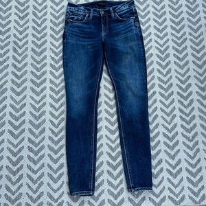 Silver ELYSE jeans skinny size W 26/L 31 dark denim